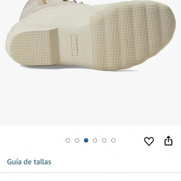 Sperry Gold and Cream Winter Rain Boots with Waterproof Lace-Up Design - Picture 3 of 8